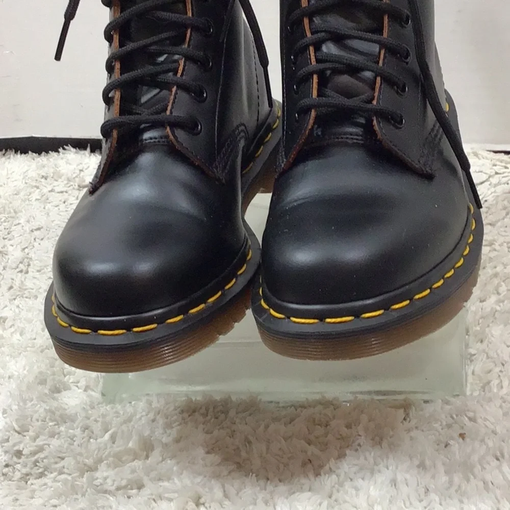 Dr. Martens Black leather 1490 made in England moto boots 6